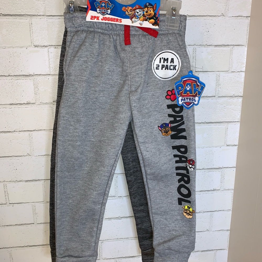 NEW Paw Patrol Joggers Sweatpants 2-pack Boys Size 5